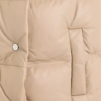 Restored Leather Puffer Vest