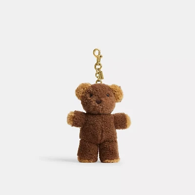 Teddy Bear Bag Charm In Shearling