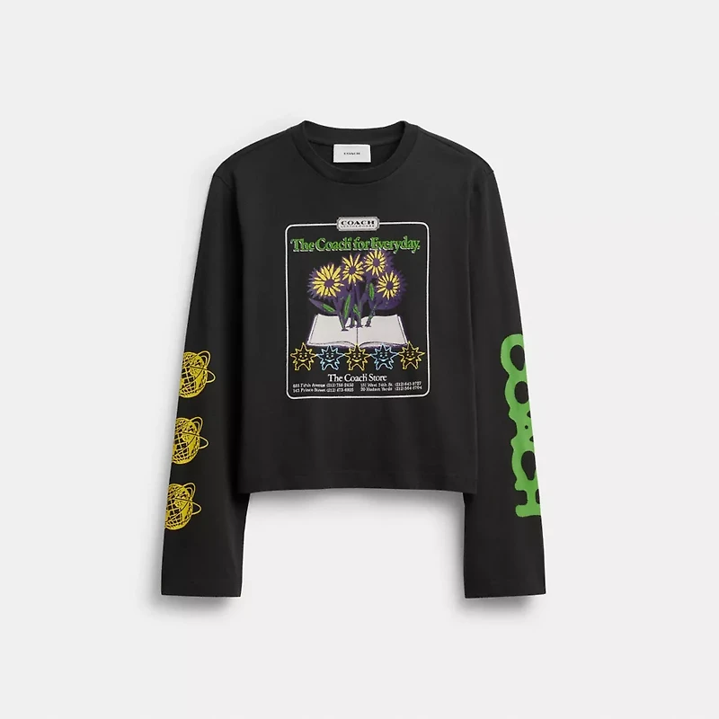 Long Sleeve Graphic T Shirt Organic Cotton