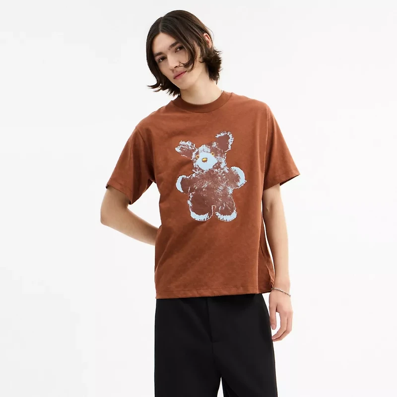 Fuzzy Signature Relaxed T Shirt