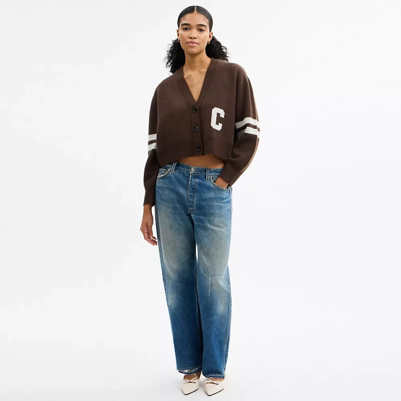 Horse And Carriage Cropped Cardigan