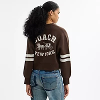 Horse And Carriage Cropped Cardigan