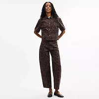 Leopard Print Barrel Jeans Organic Cotton