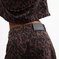 Leopard Print Barrel Jeans Organic Cotton