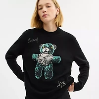 Lightweight Bear Graphic Sweater