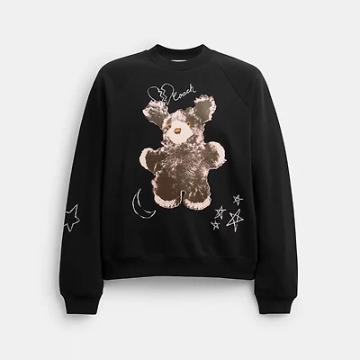 Hare Graphic Raglan Crewneck Sweatshirt