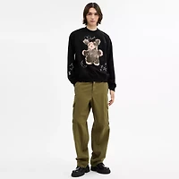 Hare Graphic Raglan Crewneck Sweatshirt