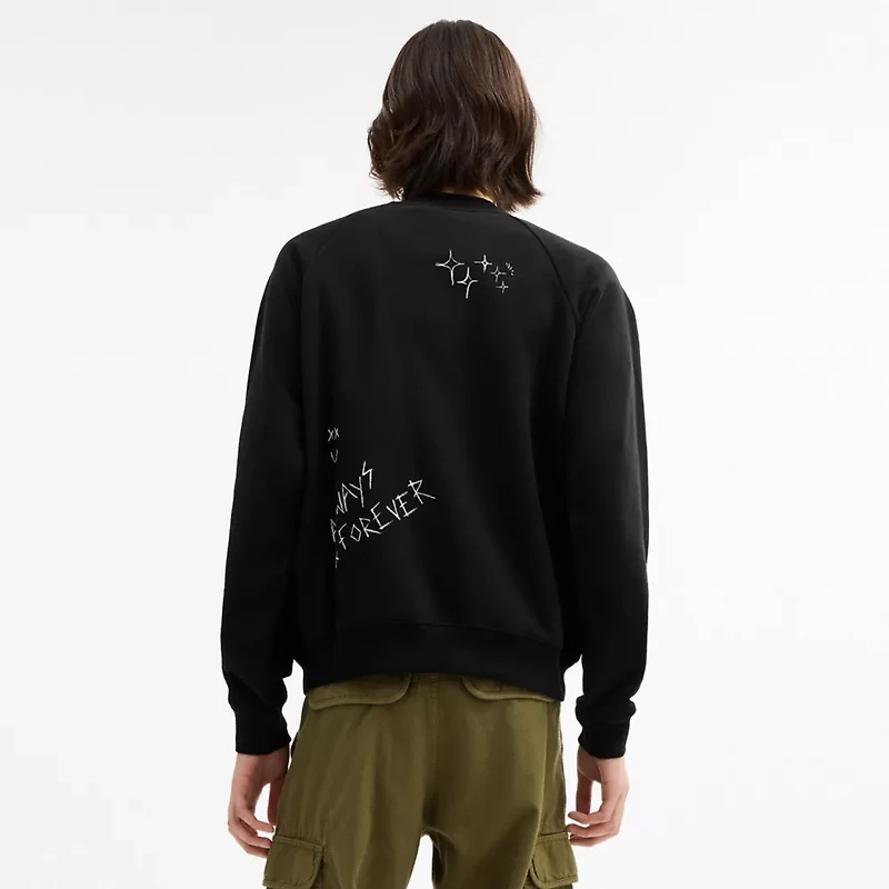 Hare Graphic Raglan Crewneck Sweatshirt