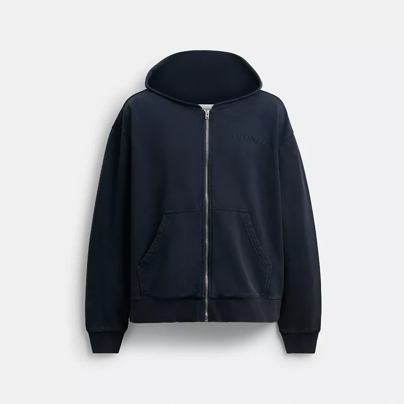 Garment Dyed Zip Hoodie