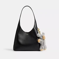 Fuzzy Bag Charm In Shearling