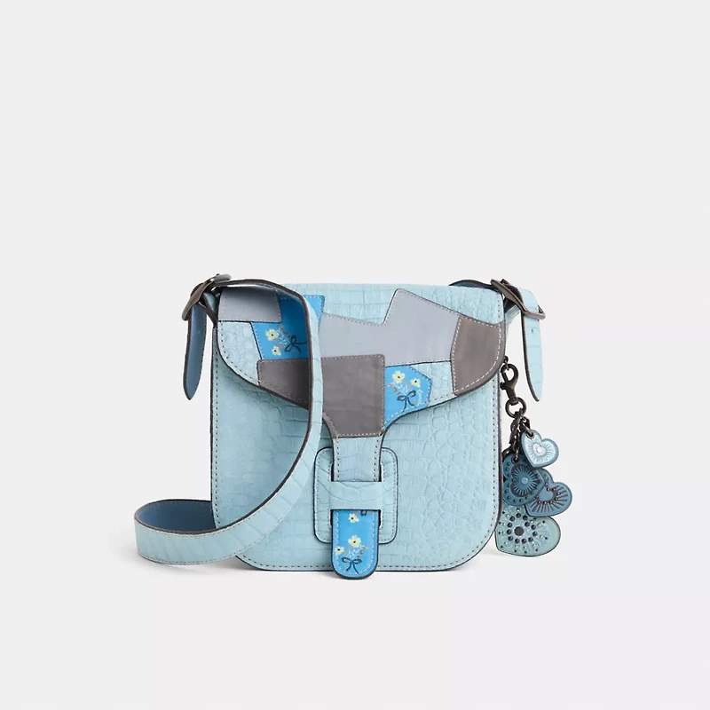 Upcrafted Courier Bag In Crocodile