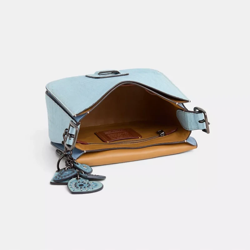 Upcrafted Courier Bag In Crocodile