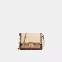 Restored Hutton Shoulder Bag In Signature Canvas With Snakeskin Detail