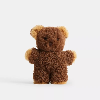 Teddy Bear Shoe Charm In Shearling