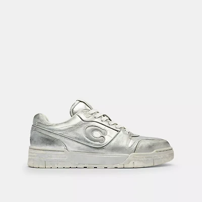 Soho Sneaker Distressed Metallic Leather