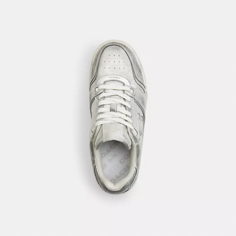 Soho Sneaker Distressed Metallic Leather