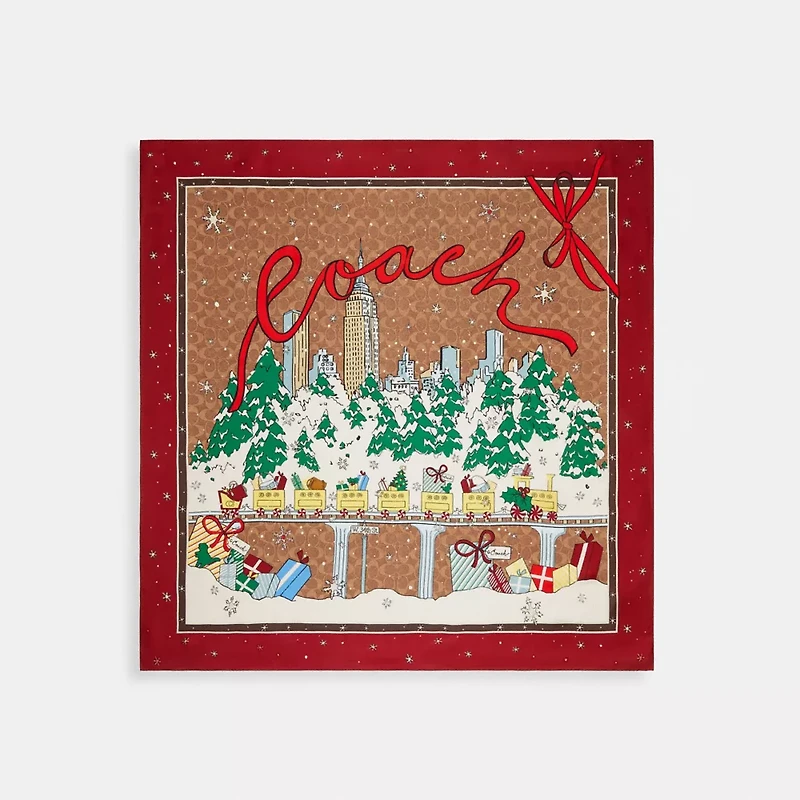 Signature Central Park Print Silk Square Scarf