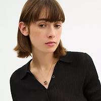 Brushed Pegasus Pendant Necklace