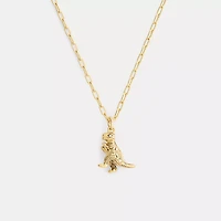 Brushed Rexy Pendant Necklace
