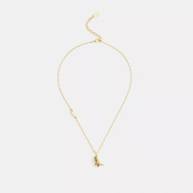 Brushed Rexy Pendant Necklace
