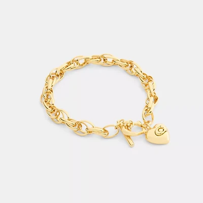 Heart Chain Link Bracelet