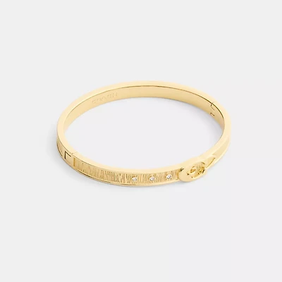 Brushed Buckle Hinged Bangle