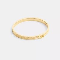 Brushed Buckle Hinged Bangle