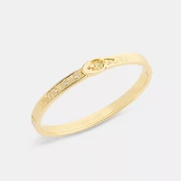 Brushed Buckle Hinged Bangle