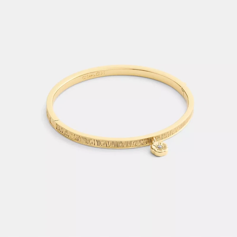 Brushed Tea Rose Hinged Bangle