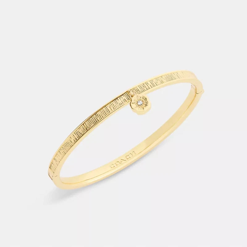 Brushed Tea Rose Hinged Bangle