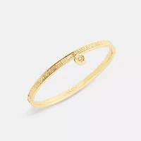 Brushed Tea Rose Hinged Bangle