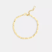 Beveled Signature Link Chain Bracelet