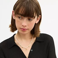 Mini Cat Pearl Charms Necklace