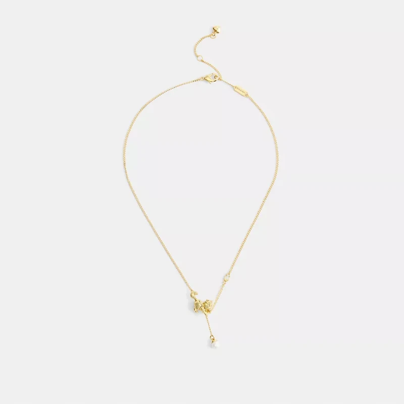 Cat Pearl Pendant Necklace