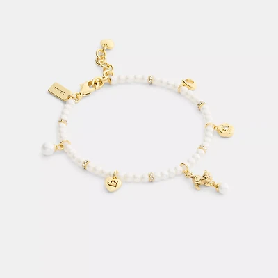Mini Cat Pearl Charms Bracelet