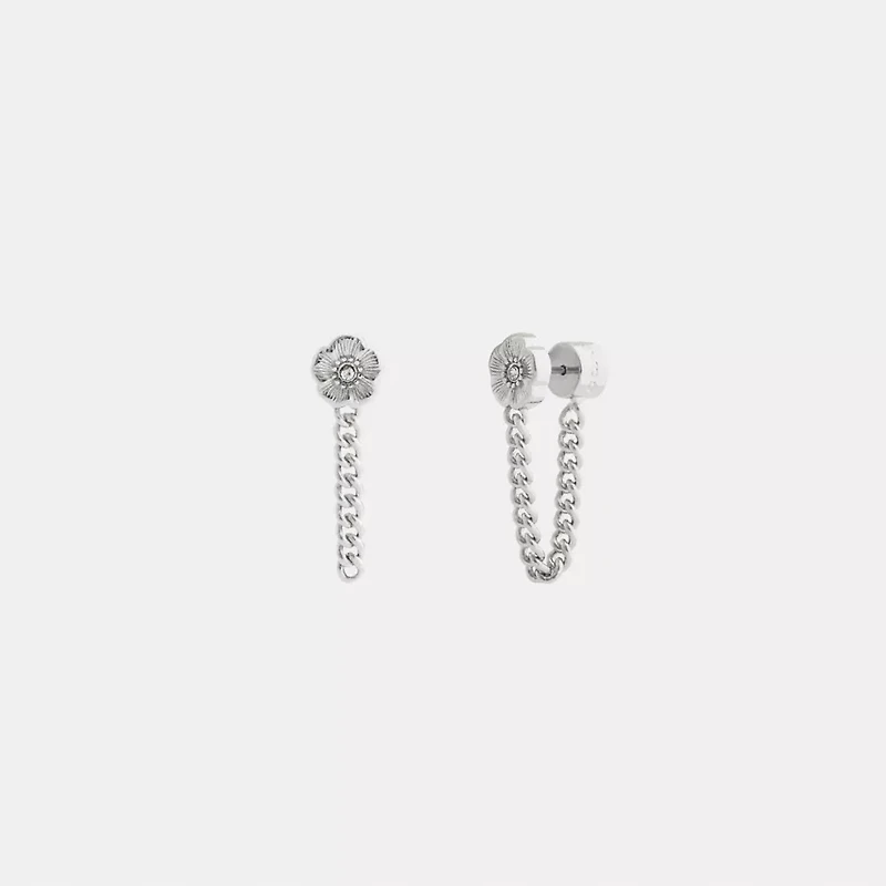 Tea Rose Chain Earrings