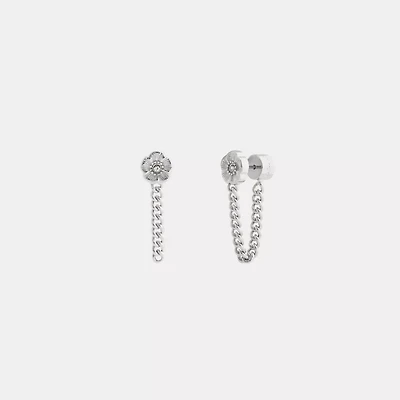 Tea Rose Chain Earrings