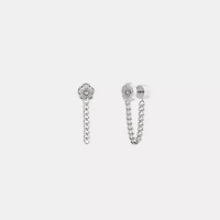 Tea Rose Chain Earrings