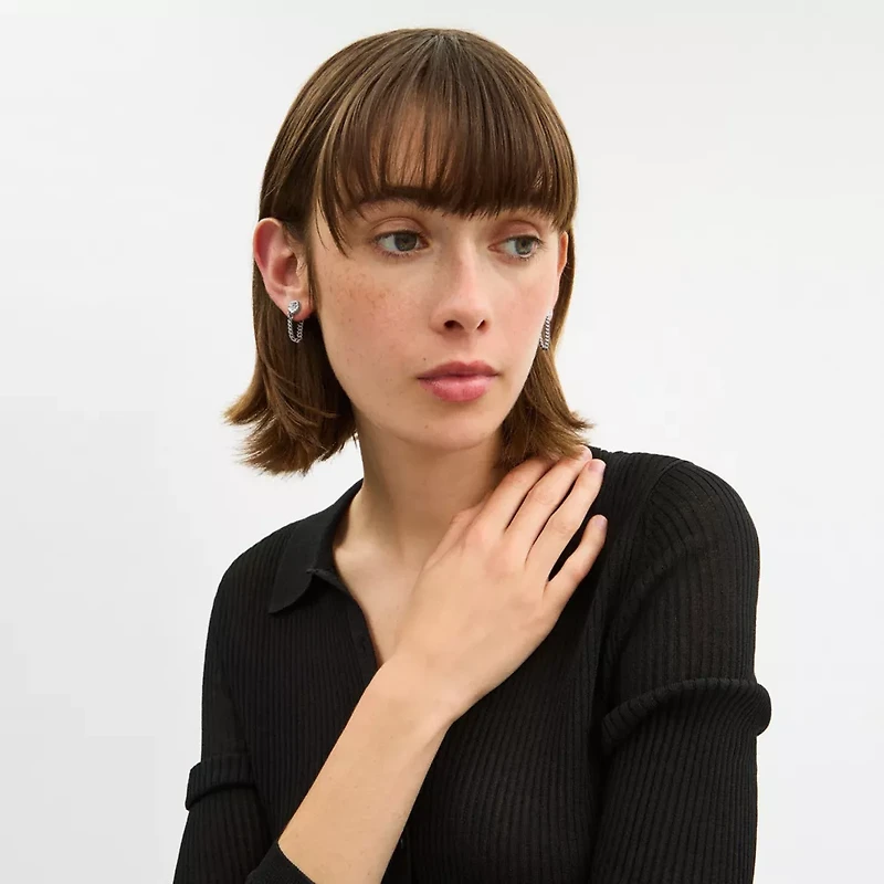 Tea Rose Chain Earrings