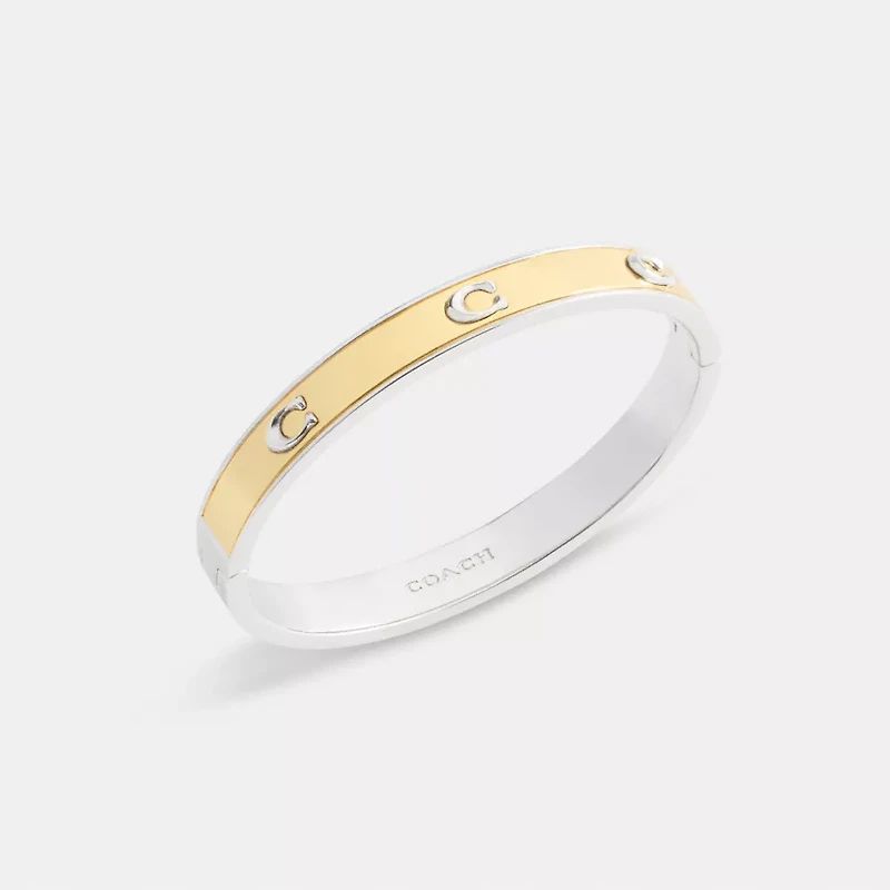 Pegged Signature Hinged Bangle
