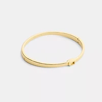 Thin Signature Hinged Bangle