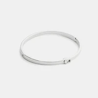 Thin Signature Hinged Bangle