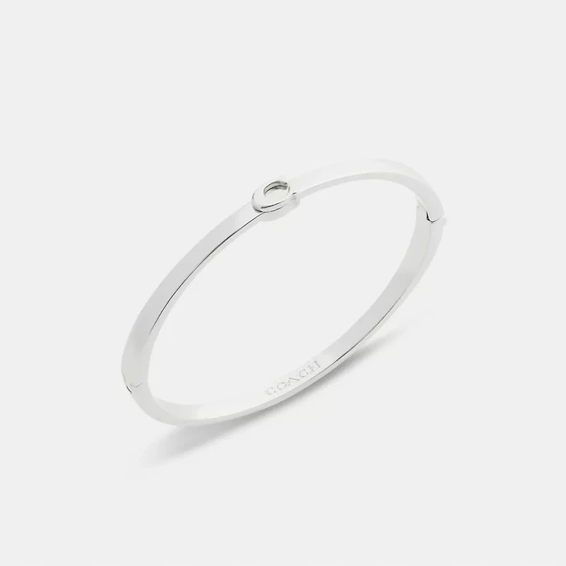 Thin Signature Hinged Bangle