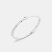 Thin Signature Hinged Bangle