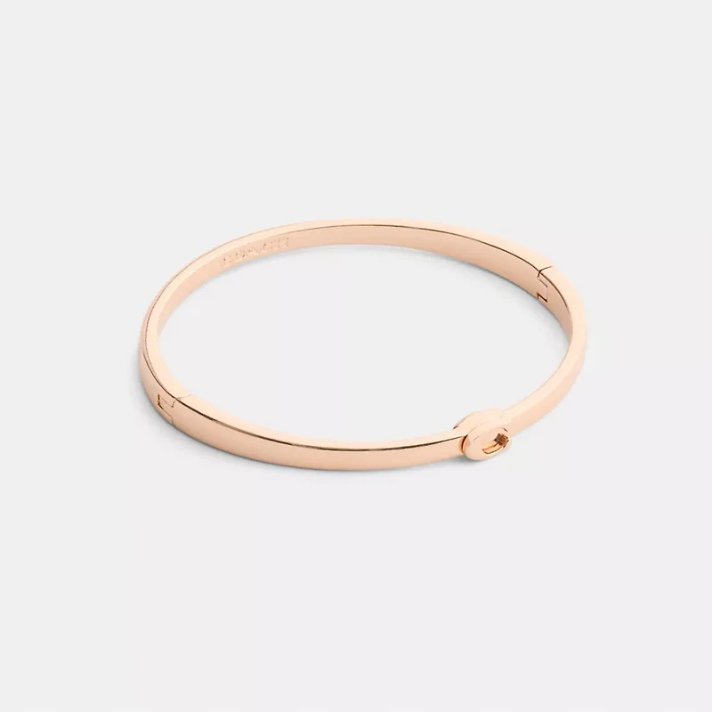 Thin Signature Hinged Bangle