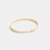 Thin Enamel Signature Hinged Bangle