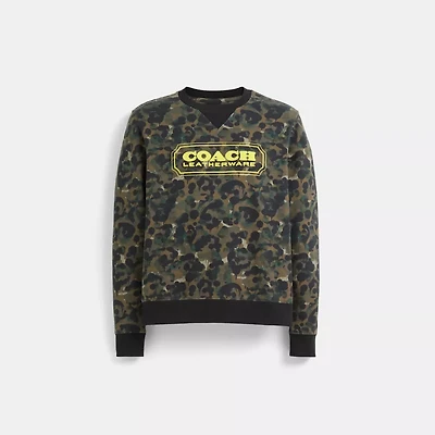 Restored Camo Print Crewneck