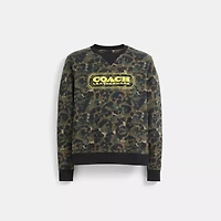Restored Camo Print Crewneck