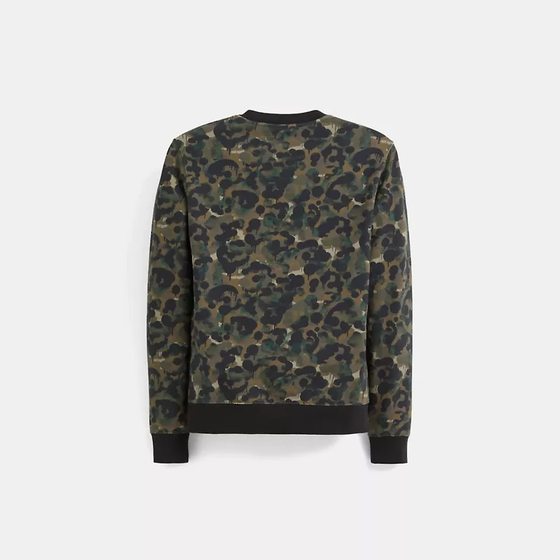 Restored Camo Print Crewneck