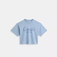 Restored Cursive Signature Cropped T-Shirt